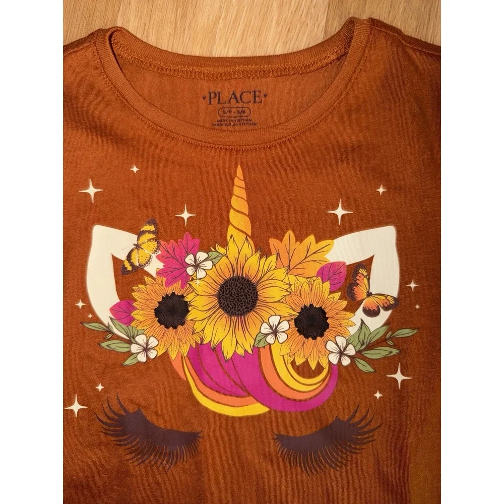 The Children's Place Girls' Long Sleeve Shirt Halloween Fall Top, Size 5/6